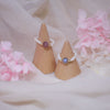 Women's Natural Freshwater Pearl And Moonstone Ring With Geometric Pattern Retro Light Luxury Style