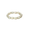 Women's Natural Freshwater Pearl Baroque Geometry Ring Hand Beaded Adjustable Elastic Pearl Ring
