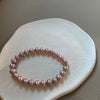Women's Natural Freshwater Pearl Bracelet 925 Silver Plated 18K Gold With Flat Round And Bun Round Pearls