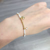 Women's Natural Freshwater Pearl Bracelet With Copper Alloy Nearly Round Beads