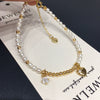 Women's Natural Freshwater Pearl Bracelet With Copper Alloy Nearly Round Beads