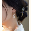 Women's Natural Freshwater Pearl Ear Clip Earrings Oblate Shape Cute Flower Design