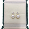 Women's Natural Freshwater Pearl Earrings Fashion Flat Round And Bun Round Shape