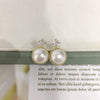 Women's Natural Freshwater Pearl Earrings Fashion Flat Round And Bun Round Shape