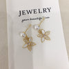 Women's Natural Freshwater Pearl Earrings In S925 Sterling Silver With Broken Shells And 5 Petals Flower Design