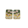 Women's Natural Freshwater Pearl Earrings In S925 Sterling Silver With 18K Gold Oblate Shape