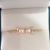 Women's Natural Freshwater Pearl Earrings Light Luxury Style Zircon Bow Ear Hook Oblate Round Shape