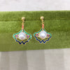 Women's Natural Freshwater Pearl Earrings S925 Sterling Silver Cloisonn¡§| Oblate