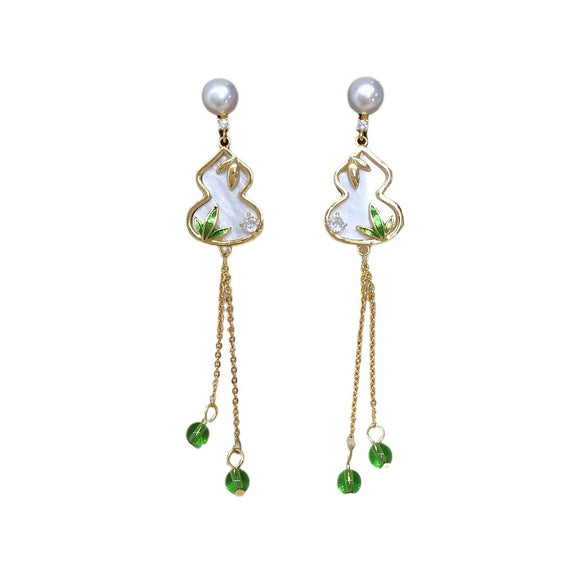 Women's Natural Freshwater Pearl Earrings S925 Sterling Silver Flat Round Bun Round Oblate Shape
