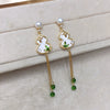 Women's Natural Freshwater Pearl Earrings S925 Sterling Silver Flat Round Bun Round Oblate Shape
