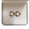 Women's Natural Freshwater Pearl Earrings S925 Sterling Silver 18K Goldfilled Oil Dripping Bird's Nest Style Oblate Shape