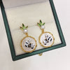 Women's Natural Freshwater Pearl Earrings S925 Sterling Silver Round Shape