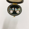 Women's Natural Freshwater Pearl Earrings With Abalone Shells And Cute Bows Oblate Shape Alloy Inlaid With Gemstones