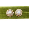 Women's Natural Freshwater Pearl Earrings With Microinlaid Zircon And 18K Gold Color Preservation Oblate And Round Shape