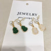 Women's Natural Freshwater Pearl Earrings With Micropaved Zircon And Chalcedony Gourd Design