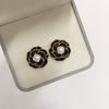 Women's Natural Freshwater Pearl Earrings With S925 Sterling Silver And 18K Gold Flat Round And Bun Round Shapes
