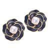 Women's Natural Freshwater Pearl Earrings With S925 Sterling Silver And 18K Gold Flat Round And Bun Round Shapes