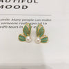Women's Natural Freshwater Pearl Enamel Butterfly Earrings