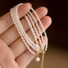 Women's Natural Freshwater Pearl Geometric Pattern Bracelet With 14K Gold Simple Style