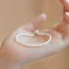 Women's Natural Freshwater Pearl Geometric Pattern Bracelet With 14K Gold Simple Style