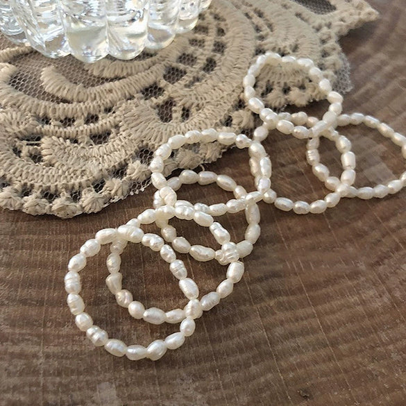 Women's Natural Freshwater Pearl Geometric Ring