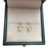 Women's Natural Freshwater Pearl Geometric Triangle S925 Sterling Silver Earrings