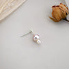 Women's Natural Freshwater Pearl Mushroom Earrings Candy Color Oblate Shape