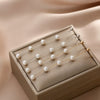Women's Natural Freshwater Pearl Nearly Round Earrings