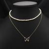 Women's Natural Freshwater Pearl Necklace With Geometric Pearl Chain Retro Clavicle Necklace Electroplated Non Fading Jewelry