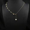 Women's Natural Freshwater Pearl Necklace With Geometric Pearl Chain Retro Clavicle Necklace Electroplated Non Fading Jewelry
