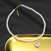 Women's Natural Freshwater Pearl Necklace With Geometric Pearl Chain Retro Clavicle Necklace Electroplated Non Fading Jewelry