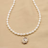 Women's Natural Freshwater Pearl Necklace With Geometric Pearl Chain Retro Clavicle Necklace Electroplated Non Fading Jewelry