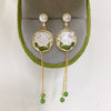 Women's Natural Freshwater Pearl Oblate S925 Sterling Silver Earrings