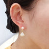 Women's Natural Freshwater Pearl Oblate S925 Sterling Silver Earrings