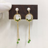 Women's Natural Freshwater Pearl Oblate S925 Sterling Silver Earrings