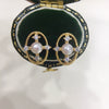Women's Natural Freshwater Pearl Oval Hollow Vintage Earrings