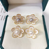 Women's Natural Freshwater Pearl S925 Sterling Silver Oblate Earrings