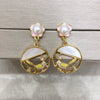 Women's Natural Freshwater Pearl S925 Sterling Silver Round Shaped Earrings