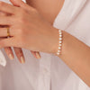 Women's Natural Freshwater Pearl Stainless Steel Geometric Electroplated Bracelet