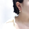 Women's Natural Freshwater Pearl Zircon Drop Earrings With 18K Gold Color Preservation Oblate Shape