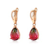 Women's Natural Gem Drop Shape Earrings With Electroplated Finish Fashion Jewelry