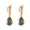 Women's Natural Gem Drop Shape Earrings With Electroplated Finish Fashion Jewelry