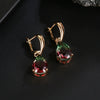 Women's Natural Gem Drop Shape Earrings With Electroplated Finish Fashion Jewelry