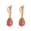 Women's Natural Gem Drop Shape Earrings With Electroplated Finish Fashion Jewelry