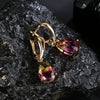 Women's Natural Gem Drop Shape Earrings With Electroplated Finish Fashion Jewelry
