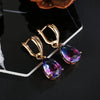 Women's Natural Gem Drop Shape Earrings With Electroplated Finish Fashion Jewelry