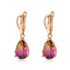 Women's Natural Gem Drop Shape Earrings With Electroplated Finish Fashion Jewelry