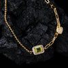 Women's Natural Gemstone Bracelet S925 Sterling Silver Geometric Light Luxury Style Set With Gems