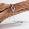 Women's Natural Gemstone Bracelet S925 Sterling Silver Geometric Light Luxury Style Set With Gems