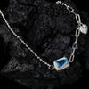 Women's Natural Gemstone Bracelet S925 Sterling Silver Geometric Light Luxury Style Set With Gems